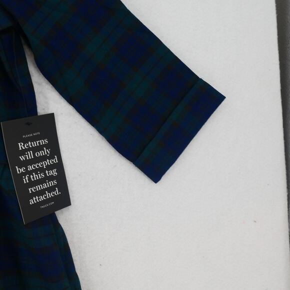 NEW Tuckernuck Blackwatch Royal Blue Green Shirt Dress Holiday Women's Medium - Picture 5 of 13